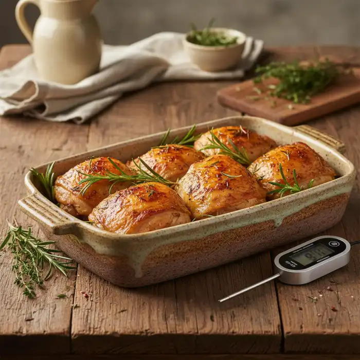 Ile piec udka kurczaka, by uzyskać soczyste pieczone udka z chrupiącą skórką